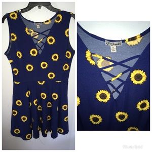 Sunflower skater dress